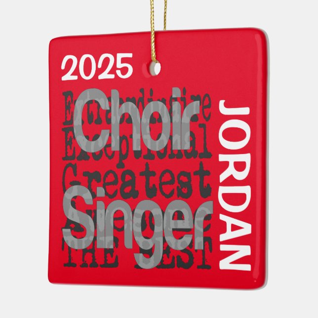 Choir Singer Extraordinaire CUSTOM Ceramic Ornament (Left)