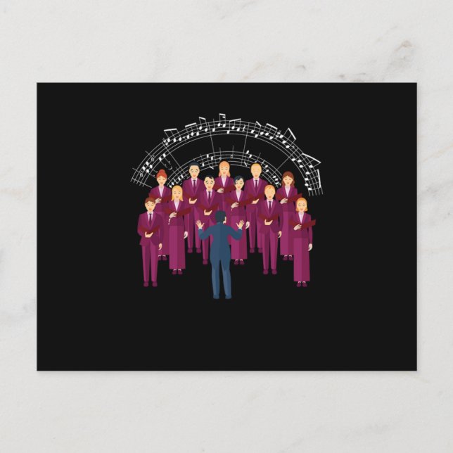 Choir Singing Choral Music Chorus Conductor Gift Postcard (Front)