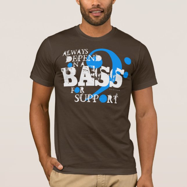 Choir T-Shirt Bass For Support 10 Blue (Front)