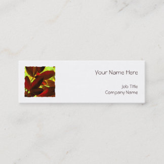 Choisya Autumn 2 square template white skinny Mini Business Card
