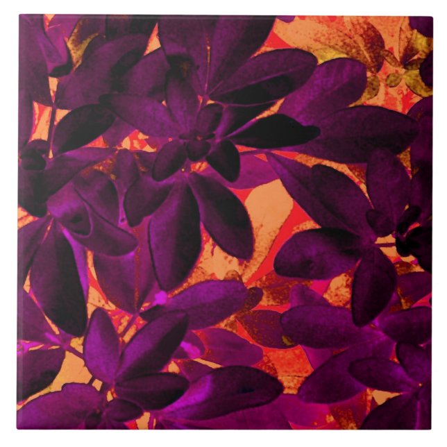 Choisya Autumn 3 ceramic tile (Front)