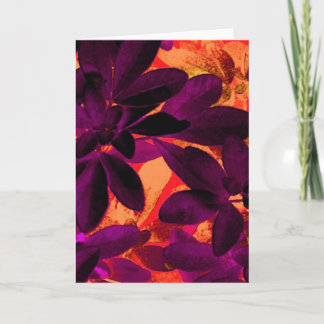 Choisya Autumn 3 greetings card vertical
