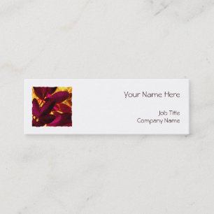 Choisya Autumn square template white skinny Mini Business Card