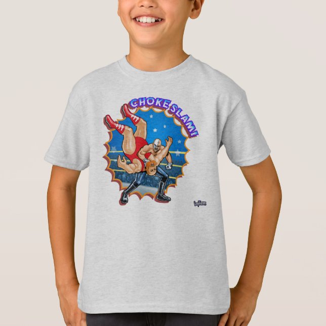 Choke Slam! Pro Wrestling art shirt (Front)