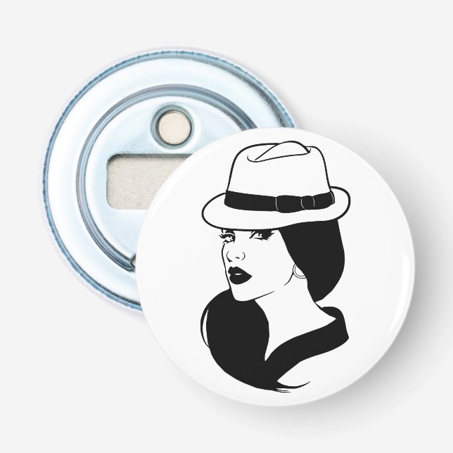 Chola Mexican Latina Girl Womans Face Art  Bottle Opener (Front)