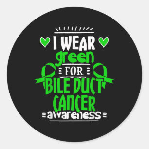 Cholangiocarcinoma Awareness Bile Duct Cancer T Sh Classic Round Sticker