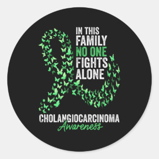 Cholangiocarcinoma Awareness Month Butterflies Gre Classic Round Sticker