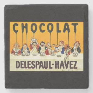 Cholat Delespaul Havez Children with Cocoa Syrup Stone Coaster