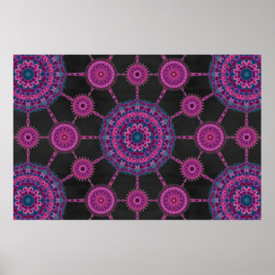 Cholla Cactus Array with Halo Poster