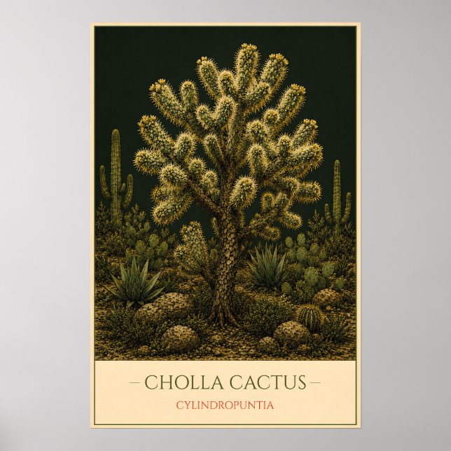 Cholla Cactus Poster (Front)