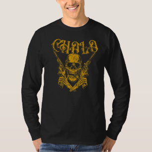 Cholo Gangster Skull With Crossed Pistols  1 T-Shirt
