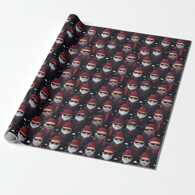 Cholo Santa Wrapping Paper (Unrolled)
