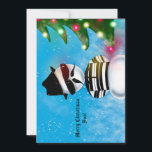 Cholo Snowman Foo Christmas Tree Lights Snow Invitation<br><div class="desc">Spread Christmas Joy with this fun card that features my illustration of a cholo snowman looking at Christmas tree lights in the snow.</div>
