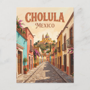 Cholula Colourful Historic Street Mexico Postcard