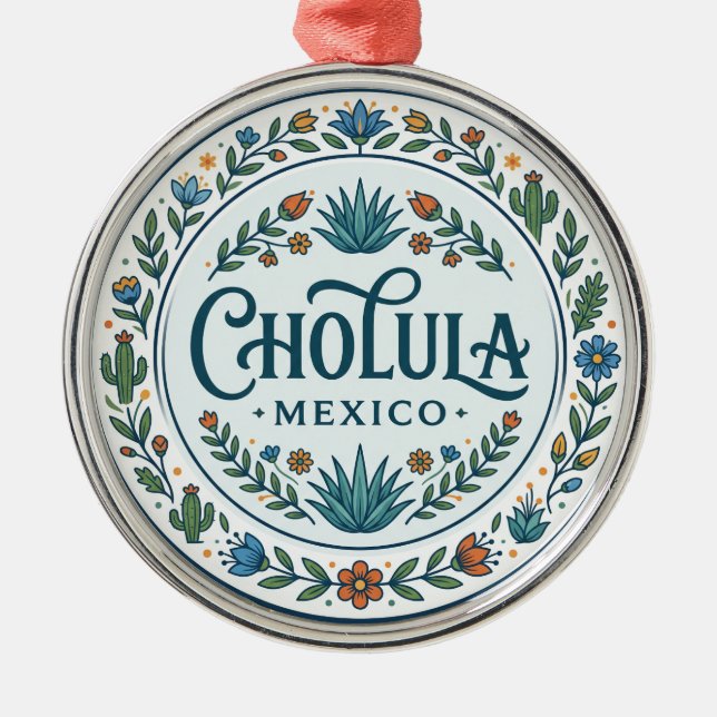 Cholula Mexico Metal Tree Decoration (Front)