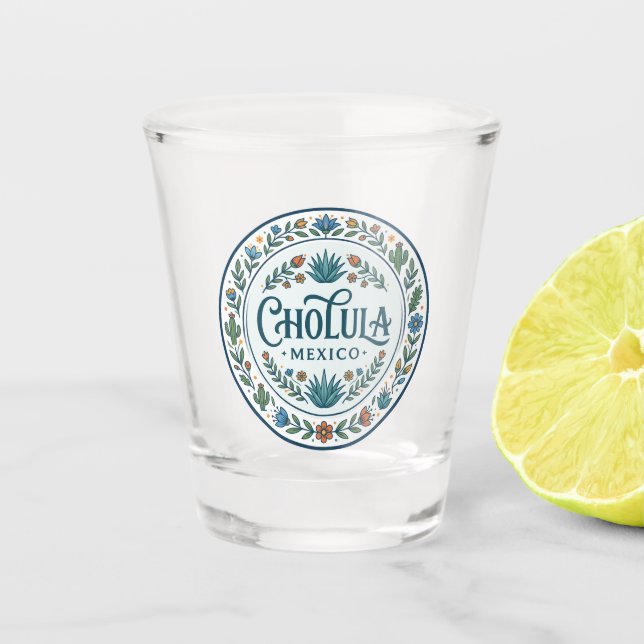 Cholula Mexico Shot Glass (Front)