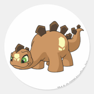 Chomby Brown Classic Round Sticker