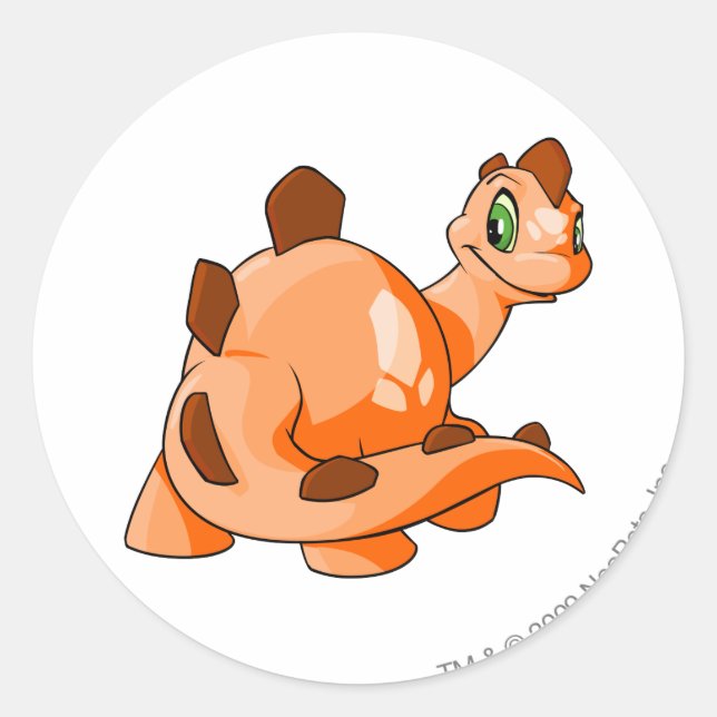 Chomby Orange Classic Round Sticker (Front)
