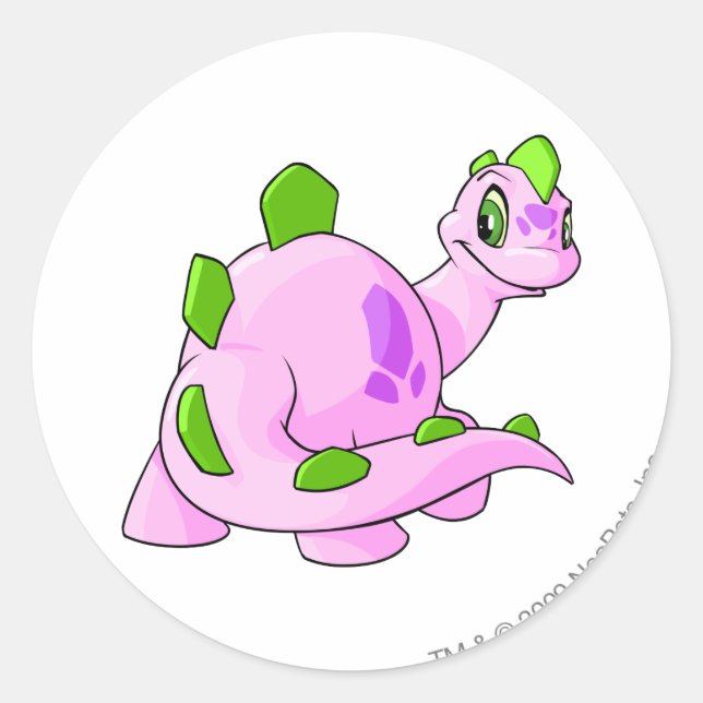 Chomby Pink Classic Round Sticker (Front)