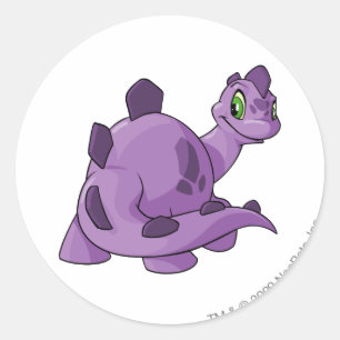 Chomby Purple Classic Round Sticker