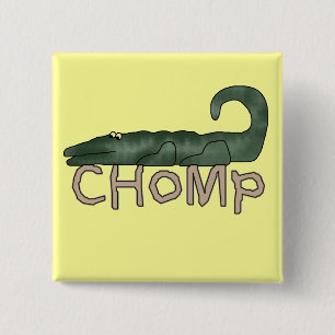 Chomp Alligator Tshirts and Gifts 15 Cm Square Badge