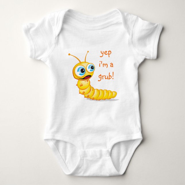Chomp the Grub :: Baby Bodysuit (Front)