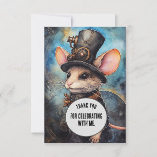 Chompington Thank You Steampunk animal Custom Card