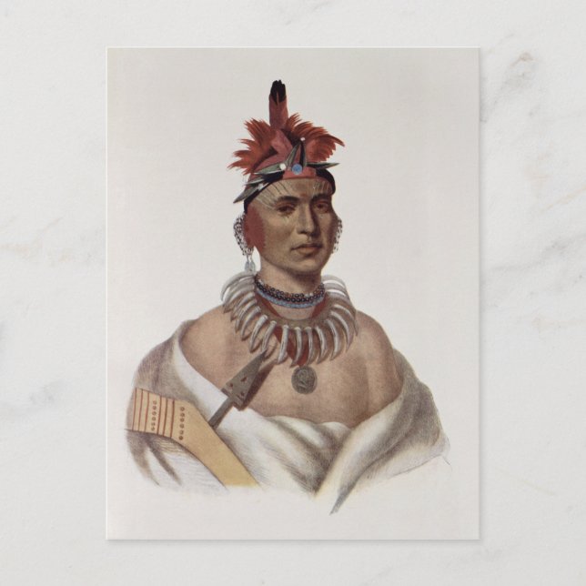 Chon-Ca-Pe or 'Big Kansas', an Oto Chief Postcard (Front)