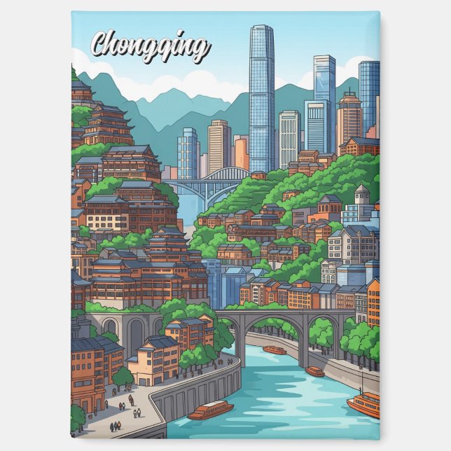 Chongqing Sichuan China Magnet (Front)