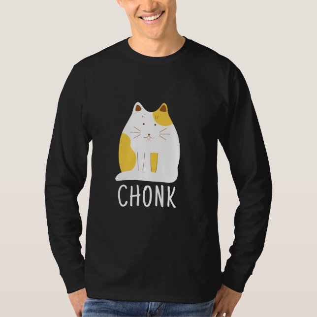 Chonk Cat Funny Scale Meme T-Shirt (Front)