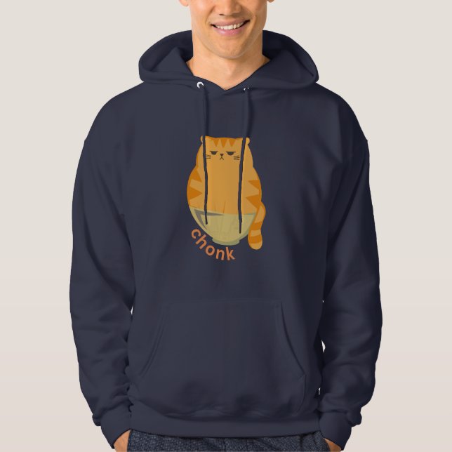 Chonk Cat in a Bowl Hoodie (Front)