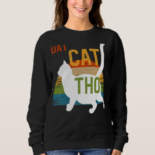 Chonk Cat Meme All About Dat Chonky 70s Vintage Su Sweatshirt