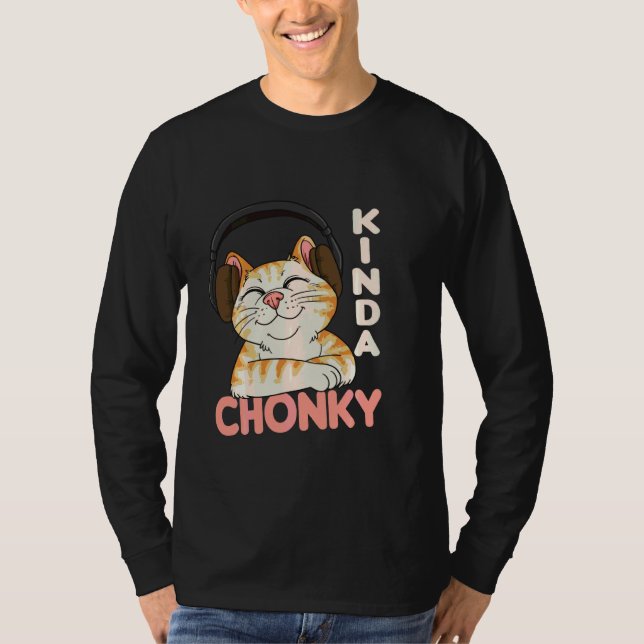 Chonk Cat Meme Cat Mum Cat Dad Funny Overweight Ch T-Shirt (Front)