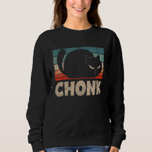 Chonk Cat Meme Fat Kitty Kitten Lover Overweight M Sweatshirt