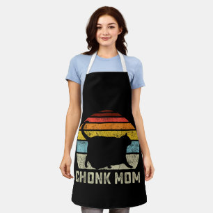 Chonk Cat Mum Scale Meme Funny Retro Style Mummy C Apron