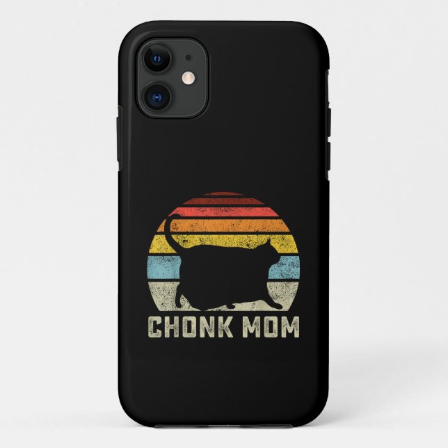 Chonk Cat Mum Scale Meme Funny Retro Style Mummy C Case-Mate iPhone Case (Back)