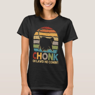 Chonk Cat Oh Lawd He Comin' Vintage Kitty Cat T-Shirt