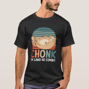 Chonk Cat Scale Meme Retro Humourous Vintage Kitt T-Shirt