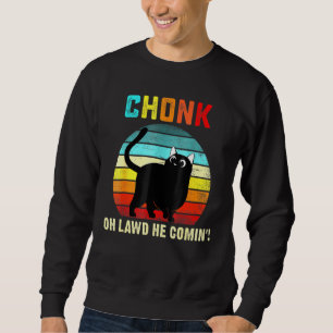 Chonk Cat Scale Meme - Retro Style Cats Memes Sweatshirt