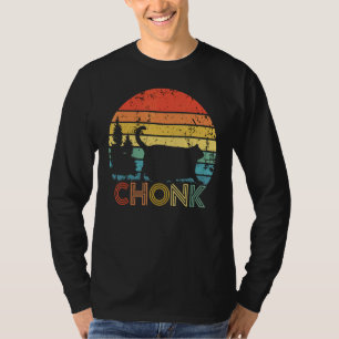 Chonk Cat Scale Meme Retro Style Vintage Cats Meme T-Shirt