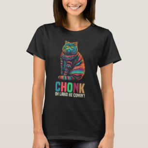 Chonk Cat Scale Meme Retro Style Vintage Cats Meme T-Shirt