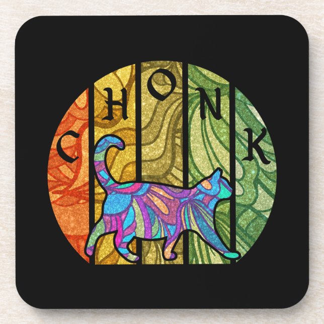 Chonk Cute Cat Coaster (Front)