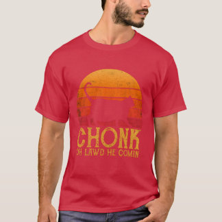 Chonk Distressed Retro Sun 70s 80s Colors Funny fu T-Shirt