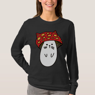 Chonk Kitty Cute Little Mushi Kitty Little Mushroo T-Shirt