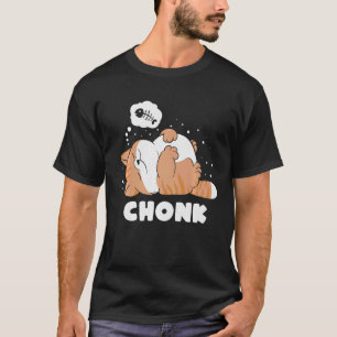 Chonk Lazy Cat Does Not Approve  Meme T-Shirt