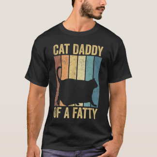 Chonk Meme Cat Cat Daddy Of A Fatty Retro Vintage T-Shirt