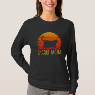 Chonk Mum Funny Cat Owner Women Girls Retro Fat Ca T-Shirt