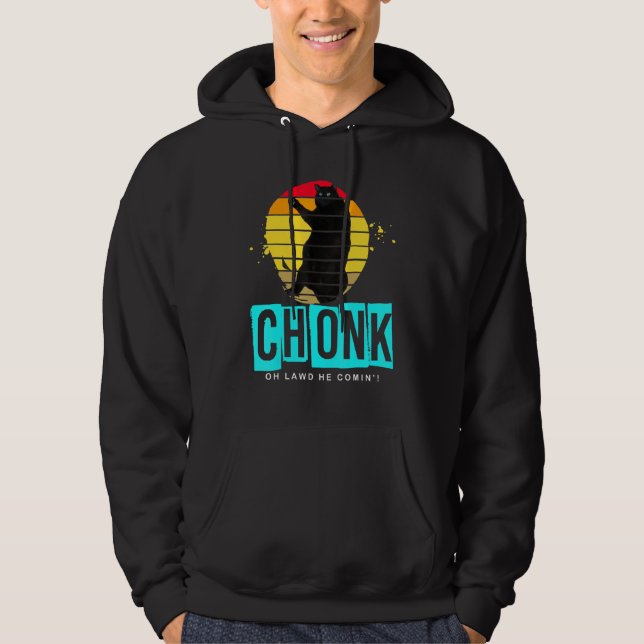 Chonk Scale Cat Meme Memes Hoodie (Front)