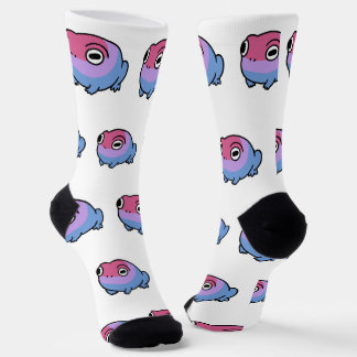 Chonky Bisexual Frog Queer Socks | Cute Bi Pride 