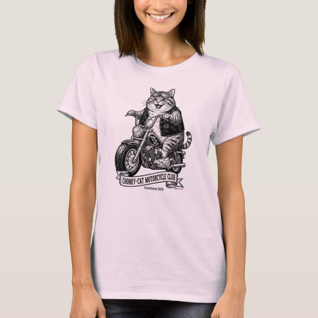 Chonky-Cat Motorcycle Club T-Shirt (Front)